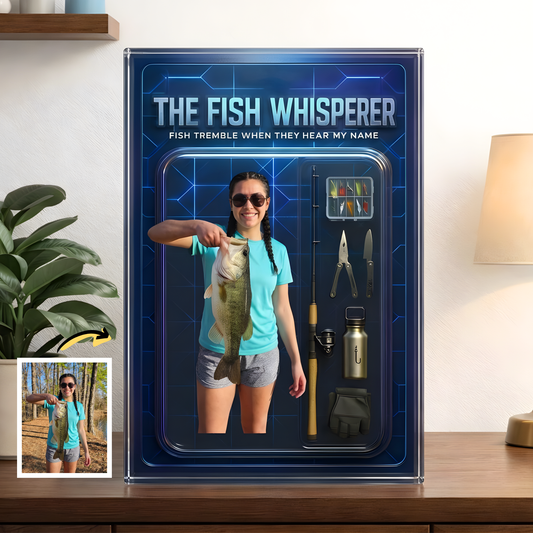 Custom Photo Fishing Acrylic Plaque - Model 34