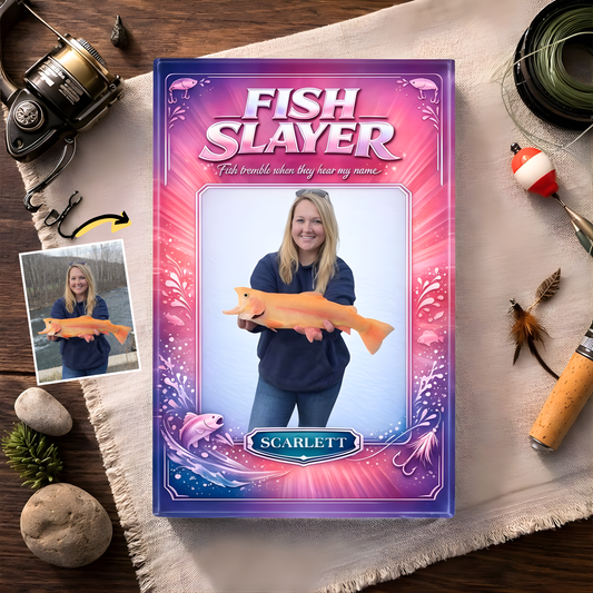 Custom Photo Fishing Acrylic Plaque - Model 4