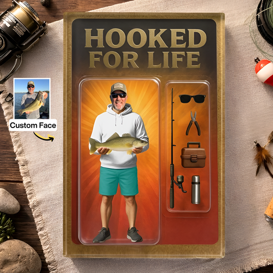 Custom Face Fishing Photo - Personalized Acrylic Plaque