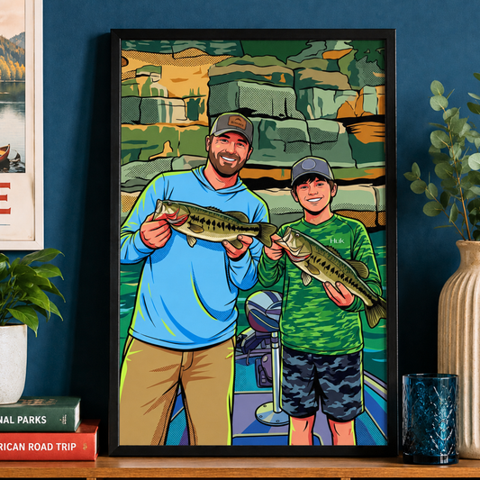Pop Art Personalized Fishing Poster