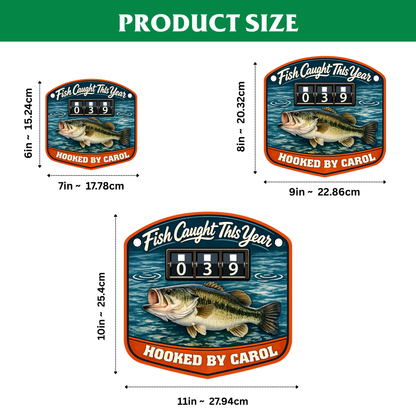 Personalized Fish Tracker – Model 1 (Wall Hanging & Tabletop Display)