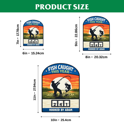 Personalized Fish Tracker – Model 5 (Wall Hanging & Tabletop Display)