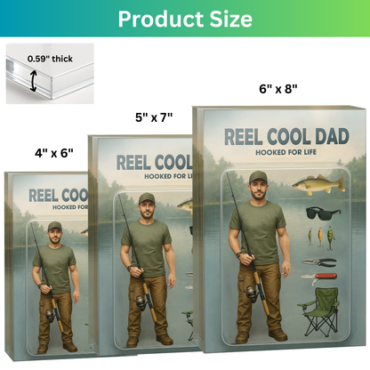 Reel Cool Dad - Custom Face Acrylic Plaque
