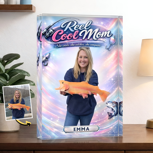 Custom Photo Fishing Acrylic Plaque - Model 8