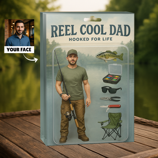 Reel Cool Dad Figure Acrylic Block