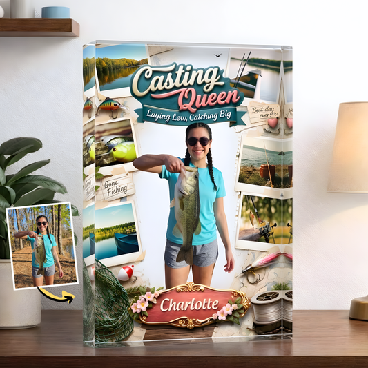 Custom Photo Fishing Acrylic Plaque - Model 10