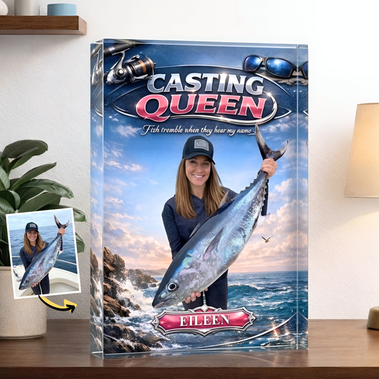 Custom Photo Fishing Acrylic Plaque - Model 7