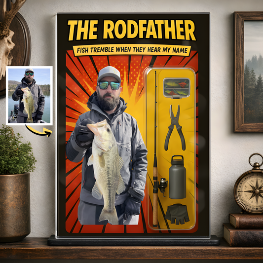 Custom Photo Fishing Acrylic Plaque - Model 35