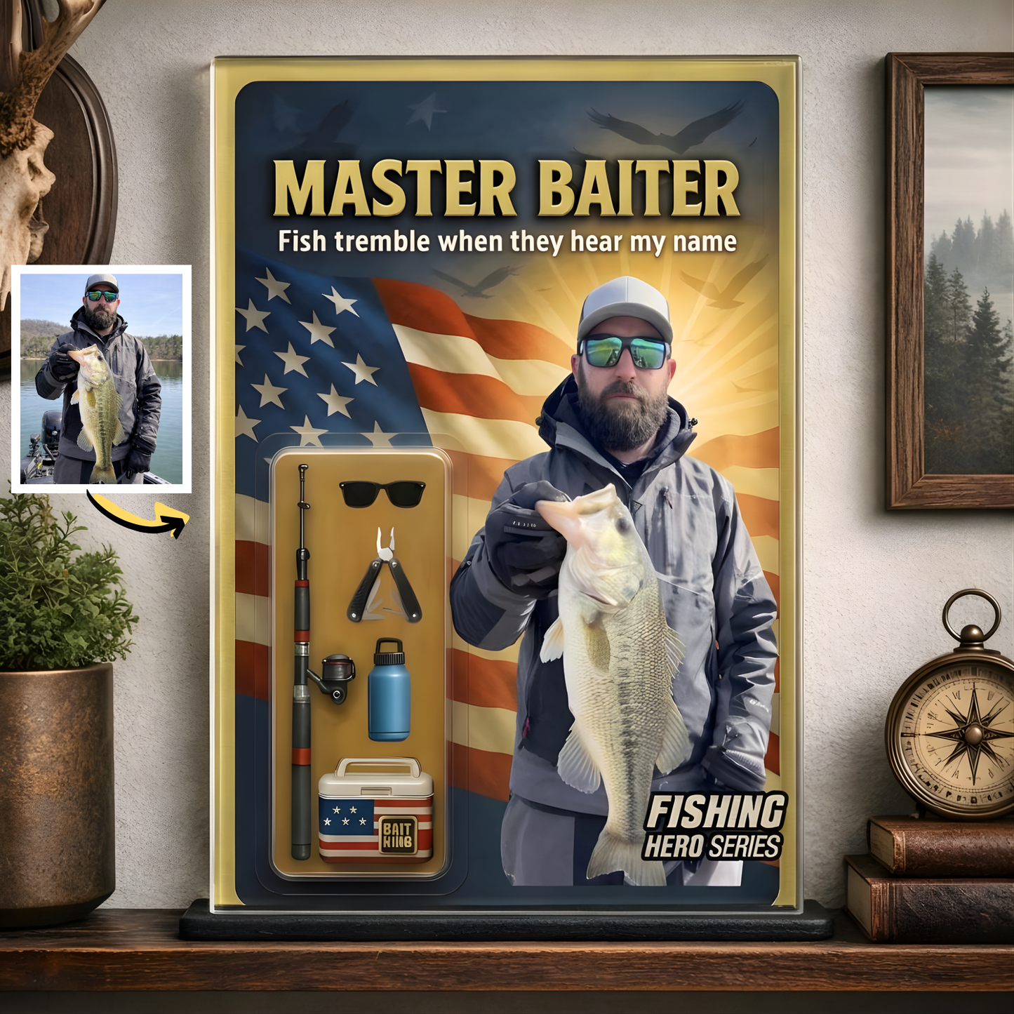 Custom Fishing Photo Acrylic Plaque - Personalized Gift For Avid Fisherman