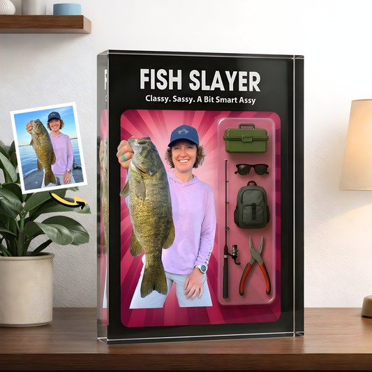 Custom Photo Fishing Acrylic Plaque - Model 26