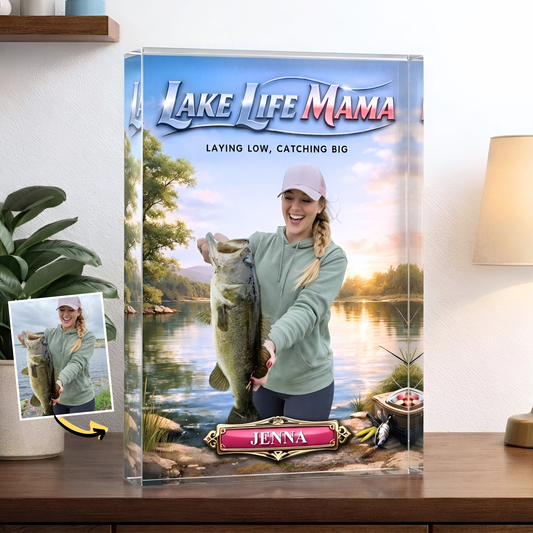 Custom Photo Fishing Acrylic Plaque - Model 6