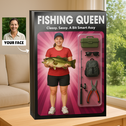 Fishing Queen - Custom Face Acrylic Plaque