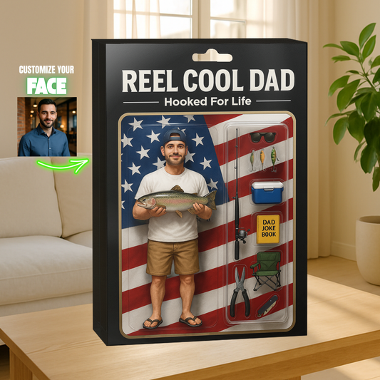 Reel Cool Dad Figure Acrylic Block - USA Version