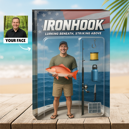 IronHook - Saltwater Fishing - Custom Face Acrylic Plaque