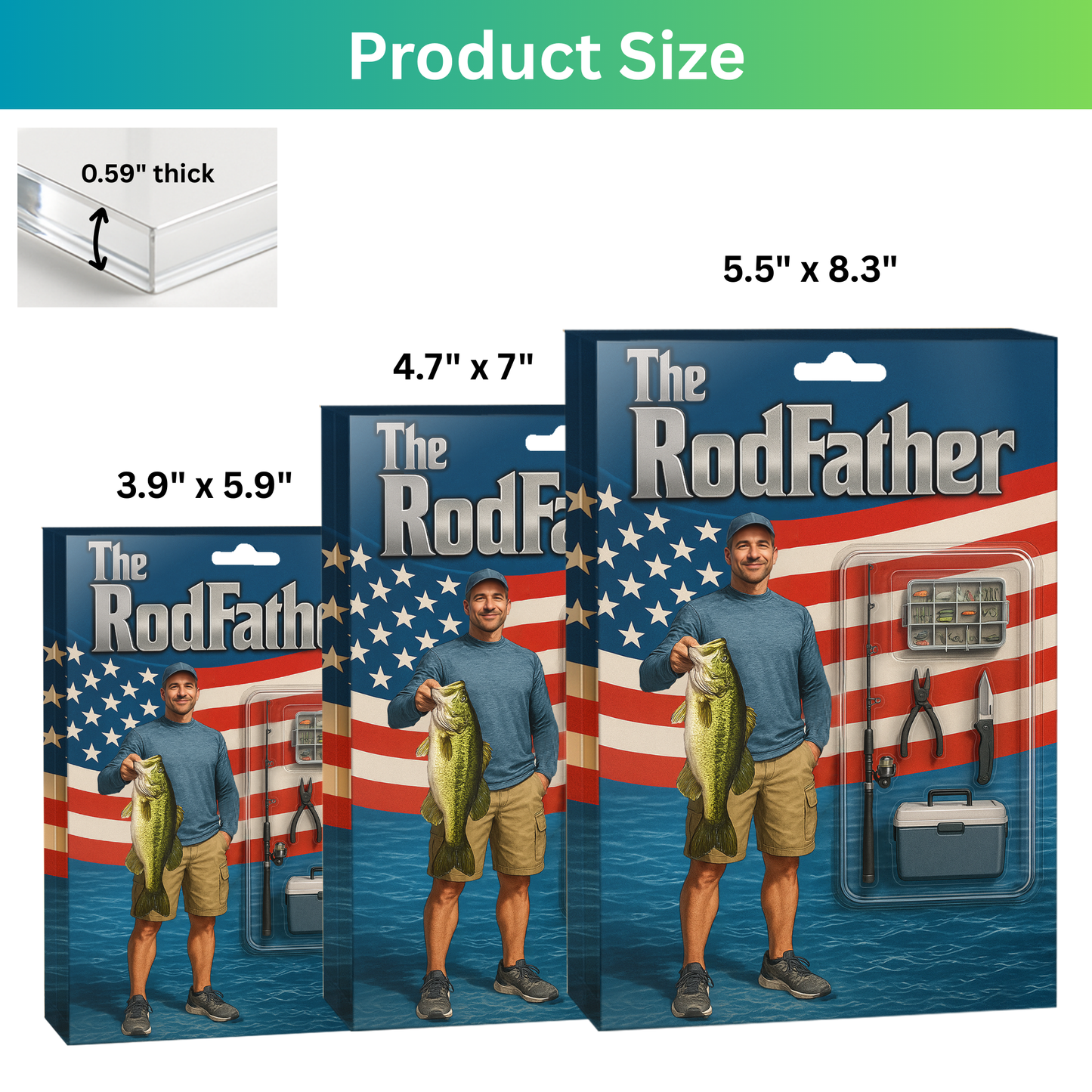 The RodFather Figure Acrylic Block - USA Version