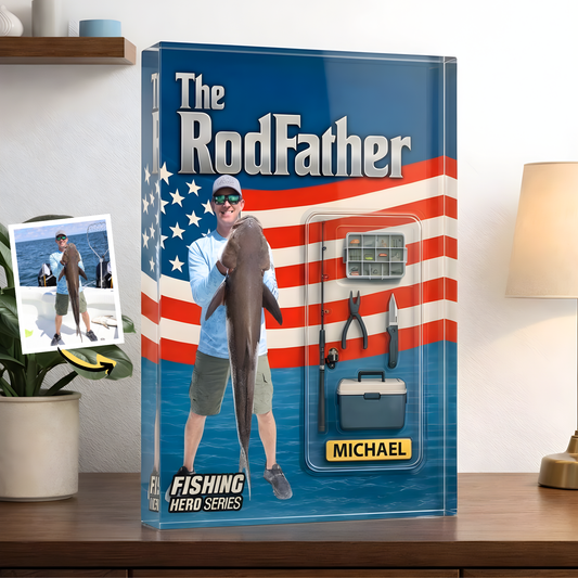 Custom Photo Fishing Acrylic Plaque - Model 9