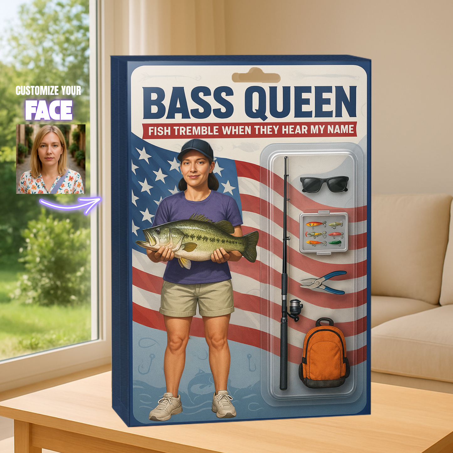 Bass Queen Figure Acrylic Block