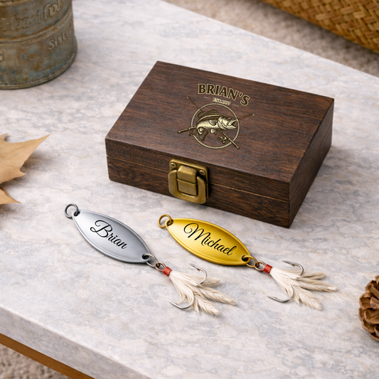 Personalized Engraved Fishing Lure With Printed Box 2
