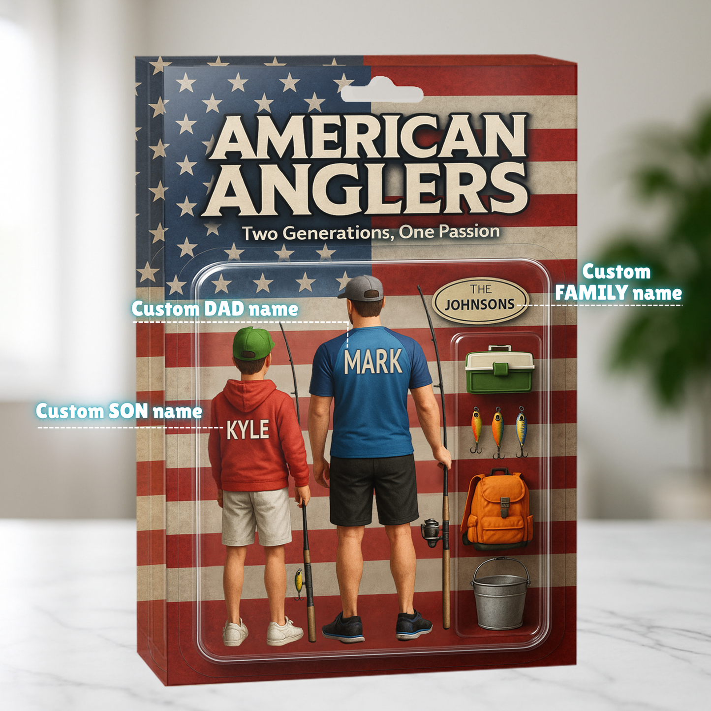American Anglers Custom Name Acrylic Block | Version 2