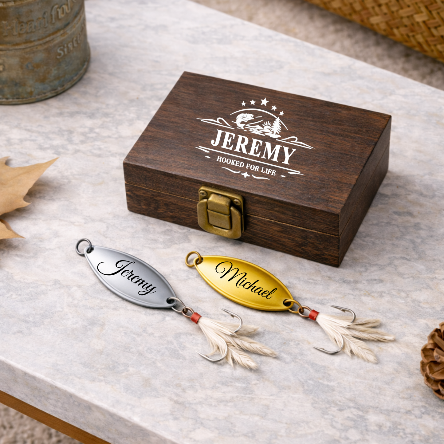 Personalized Engraved Fishing Lure With Printed Box 4