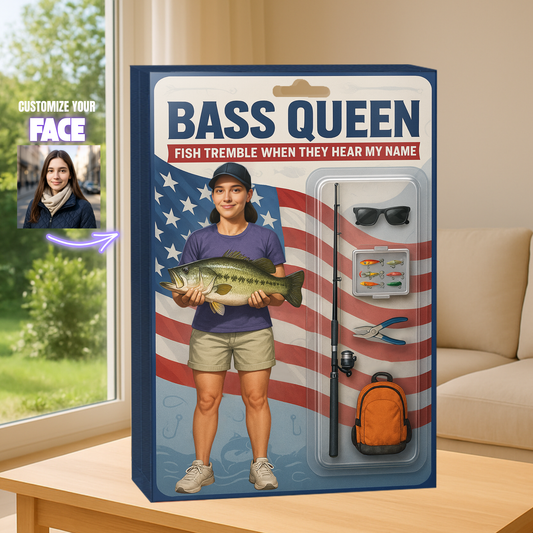 Bass Queen Figure Acrylic Block