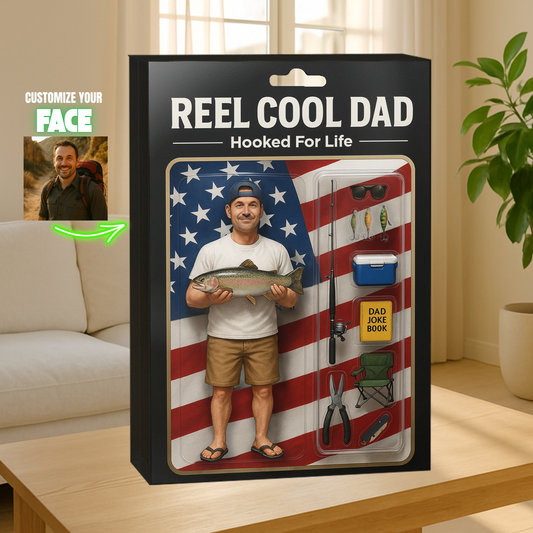 Reel Cool Dad Figure Acrylic Block - USA Version