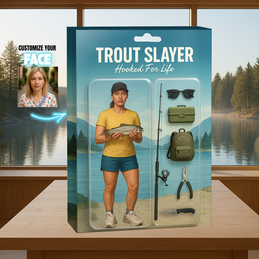Trout Slayer Figure Acrylic Block
