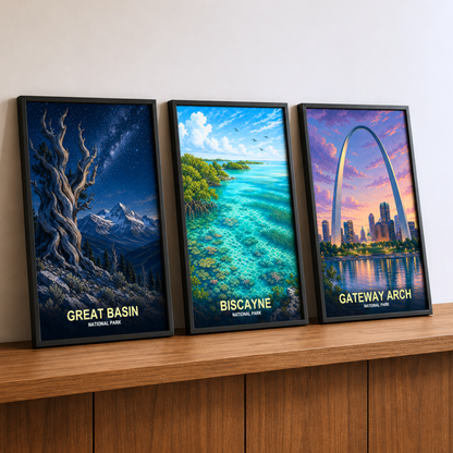 National Park Poster Set - Choose Any 3 Scenic Prints - Nature Lover Wall Decor