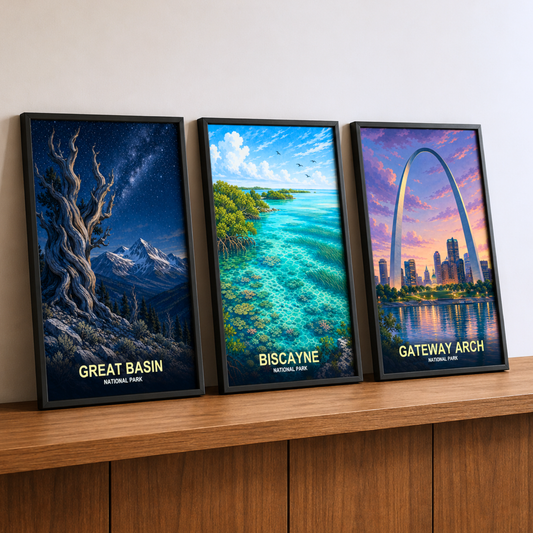 National Park Poster Set - Choose Any 3 Scenic Prints - Nature Lover Wall Decor