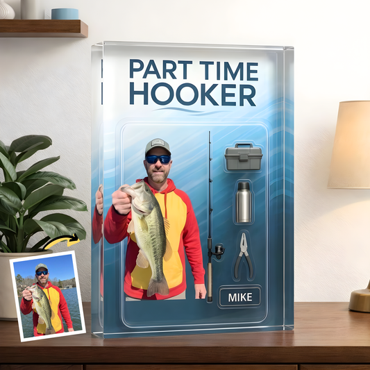 Custom Photo Fishing Acrylic Plaque - Model 28