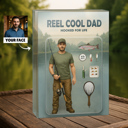 Reel Cool Dad Figure Acrylic Block