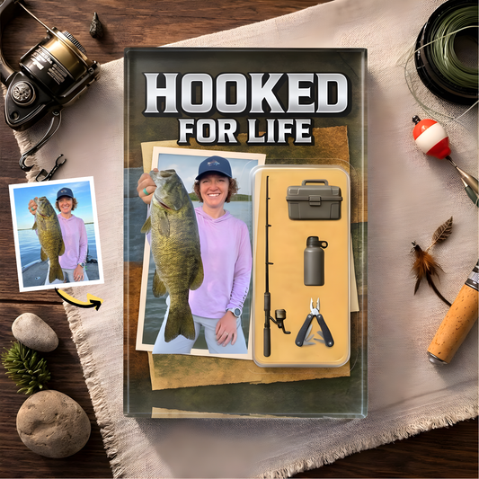Custom Photo Fishing Acrylic Plaque - Model 22