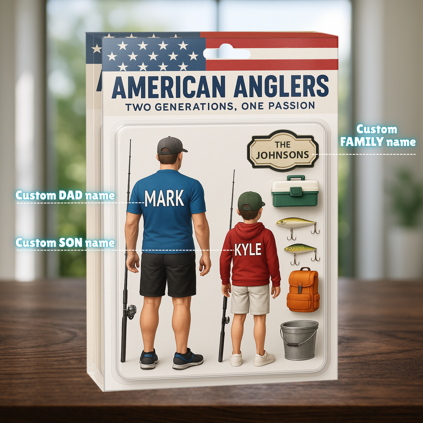 American Anglers Custom Name Acrylic Block