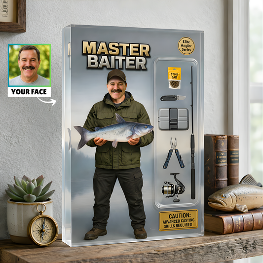 Custom Face Fishing Photo - Personalized Acrylic Plaque