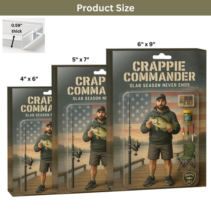 Crappie Commander Figure Acrylic Block