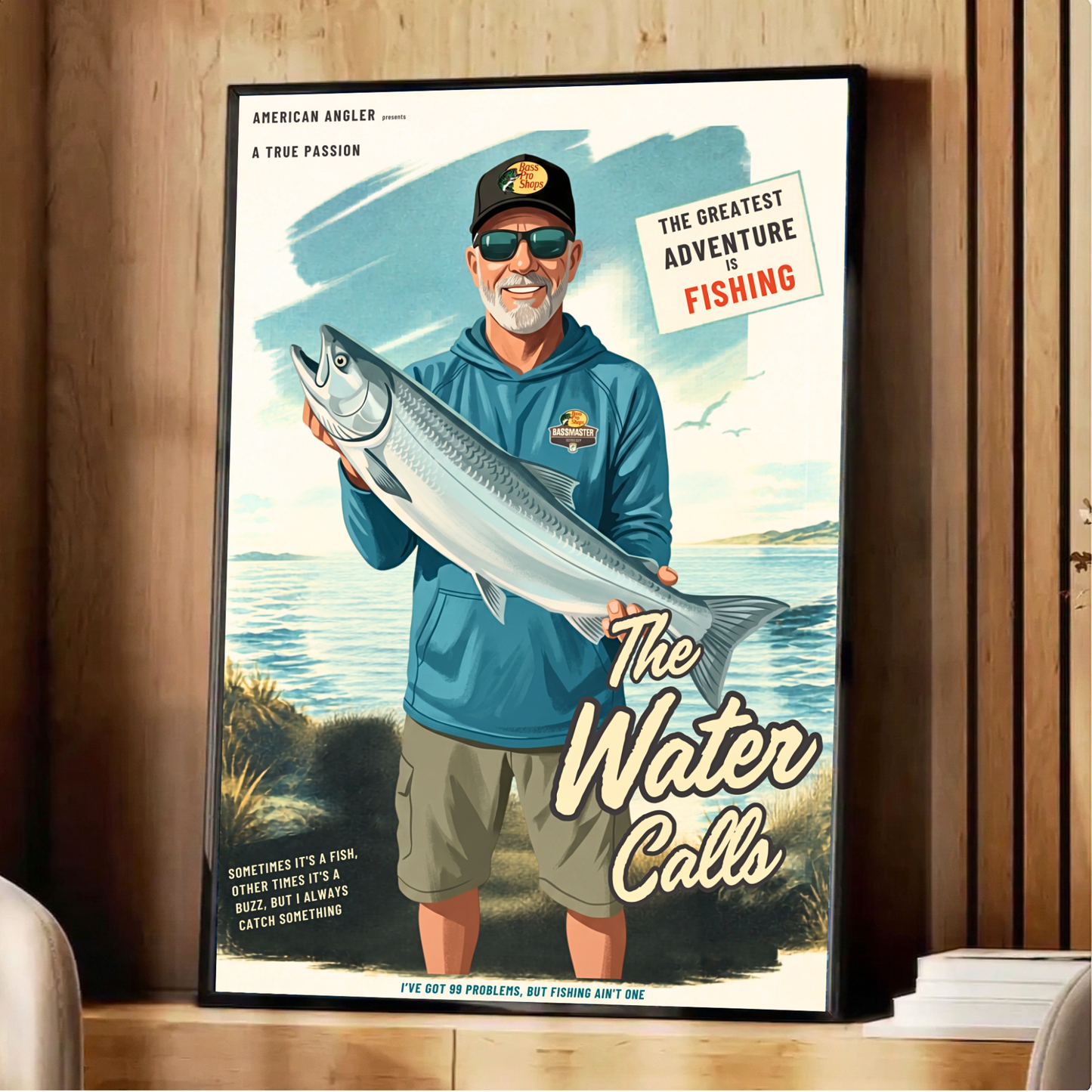 Custom Fishing Photo Retro Art - Personalized Poster