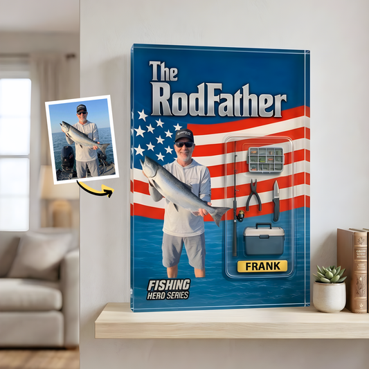 Custom Photo Fishing Acrylic Plaque - Model 9