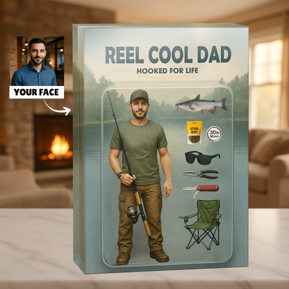 Reel Cool Dad Figure Acrylic Block
