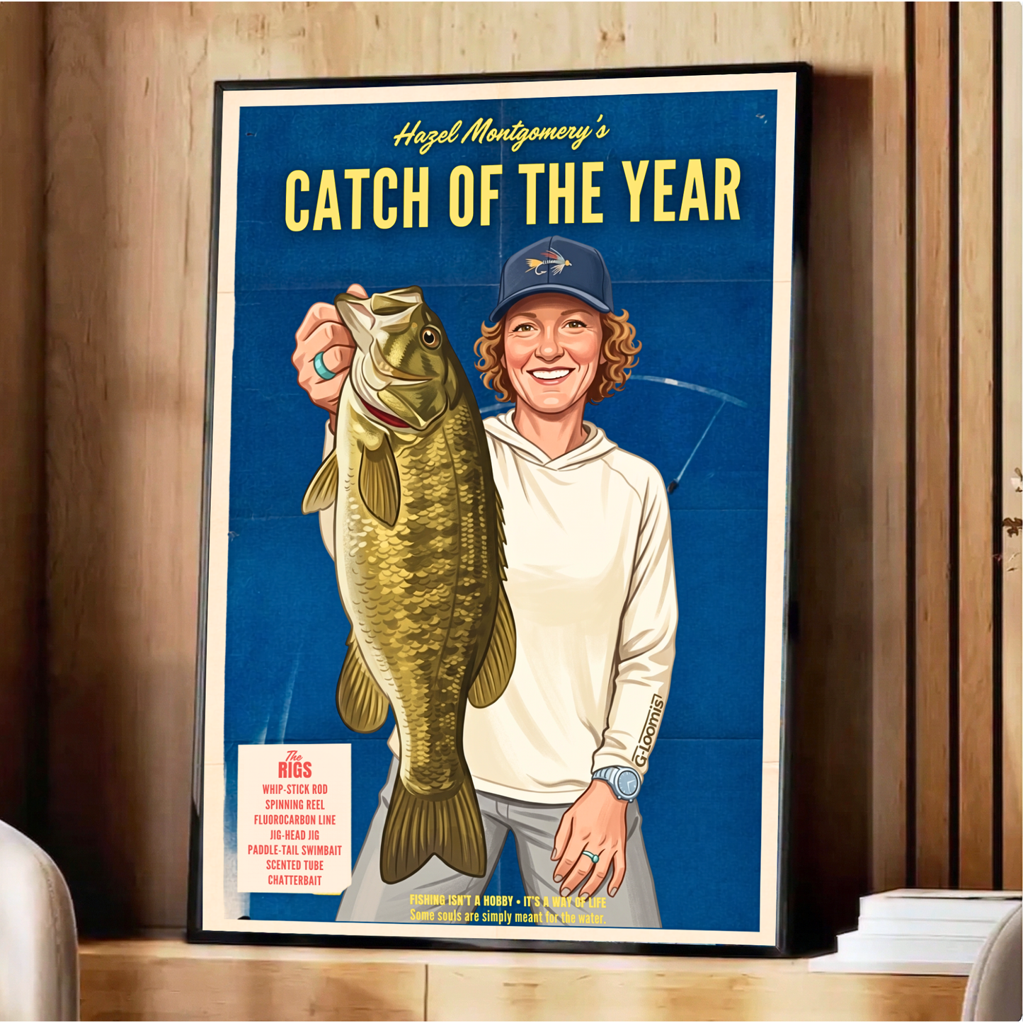 Custom Fishing Photo Retro Art - Personalized Poster