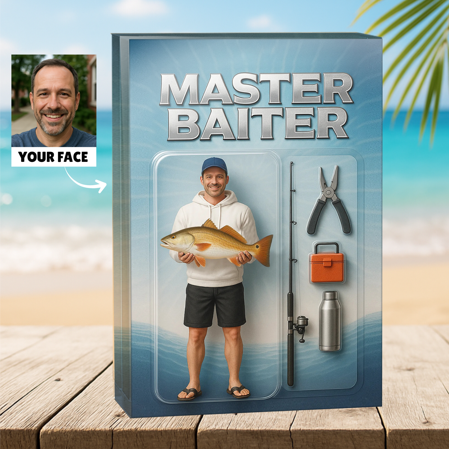 MasterBaiter - Saltwater Fishing - Custom Face Acrylic Plaque