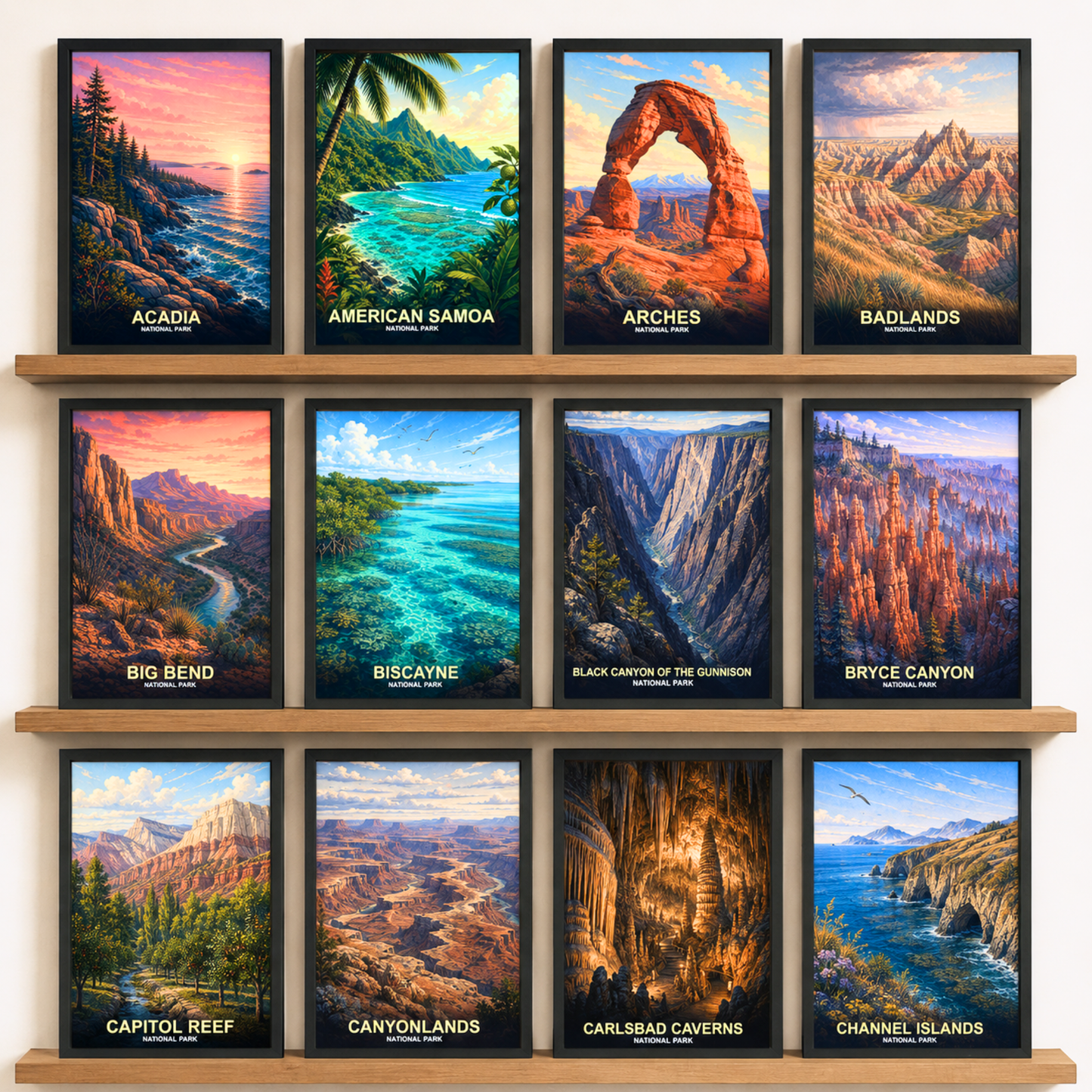National Park Poster Set - Choose Any 3 Scenic Prints - Nature Lover Wall Decor
