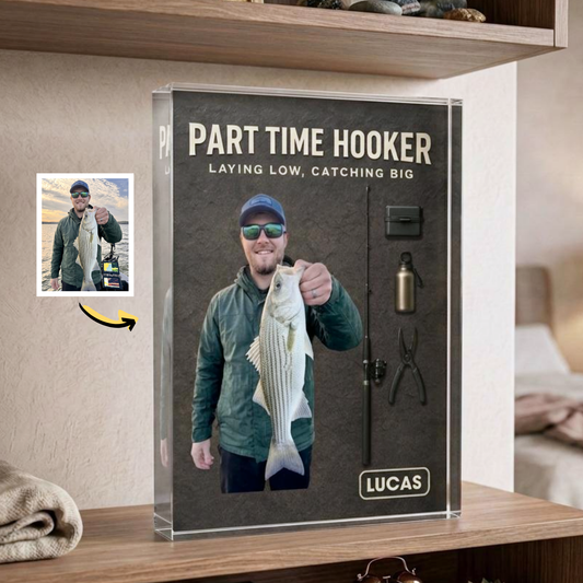 Custom Photo Fishing Acrylic Plaque - Model 25