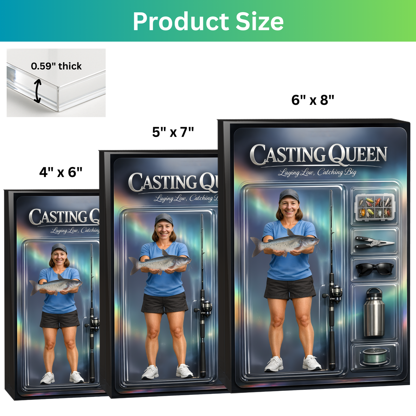 Personalized Fishing Acrylic Plaque 44 - Female