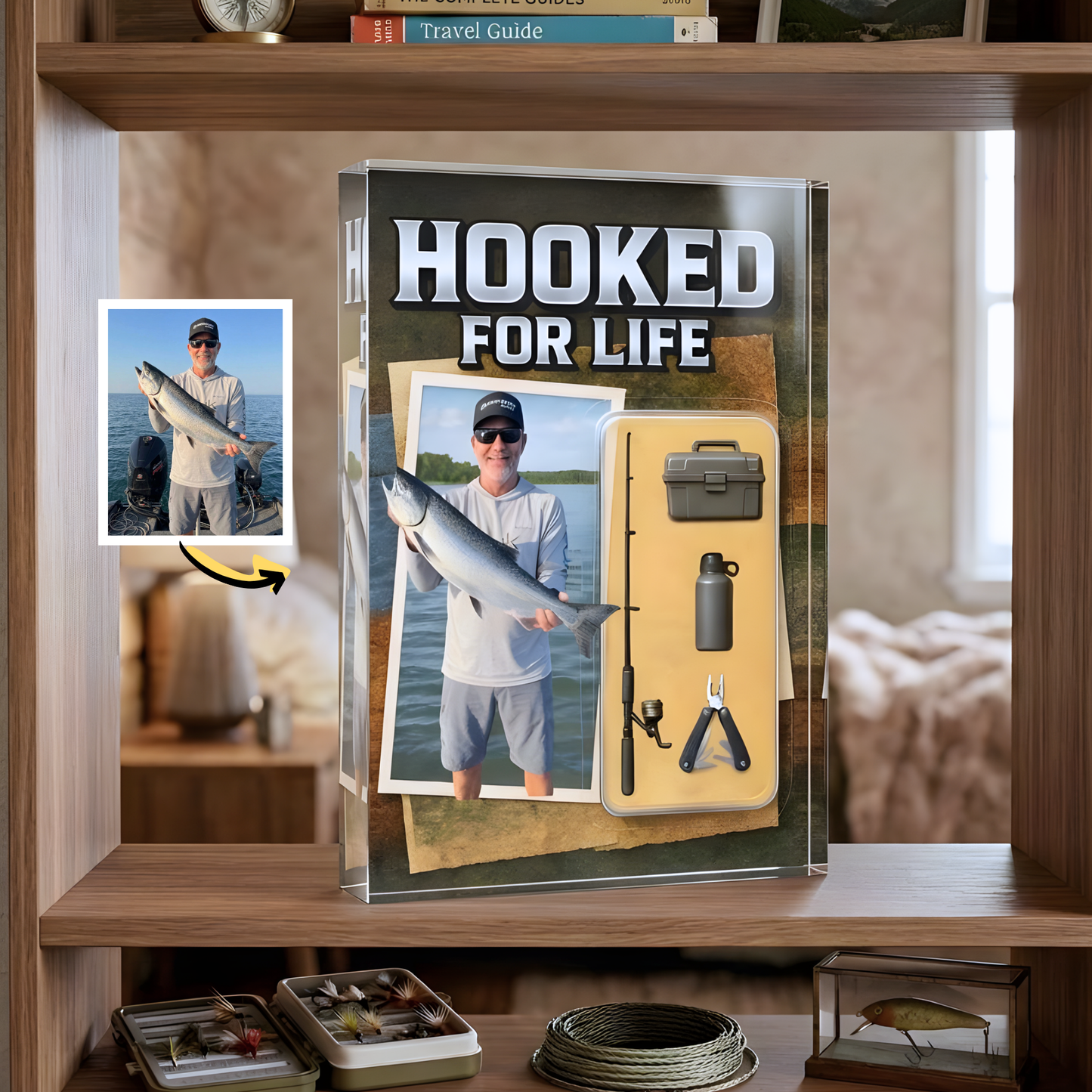 Custom Fishing Photo Acrylic Plaque - Personalized Gift For Avid Fisherman