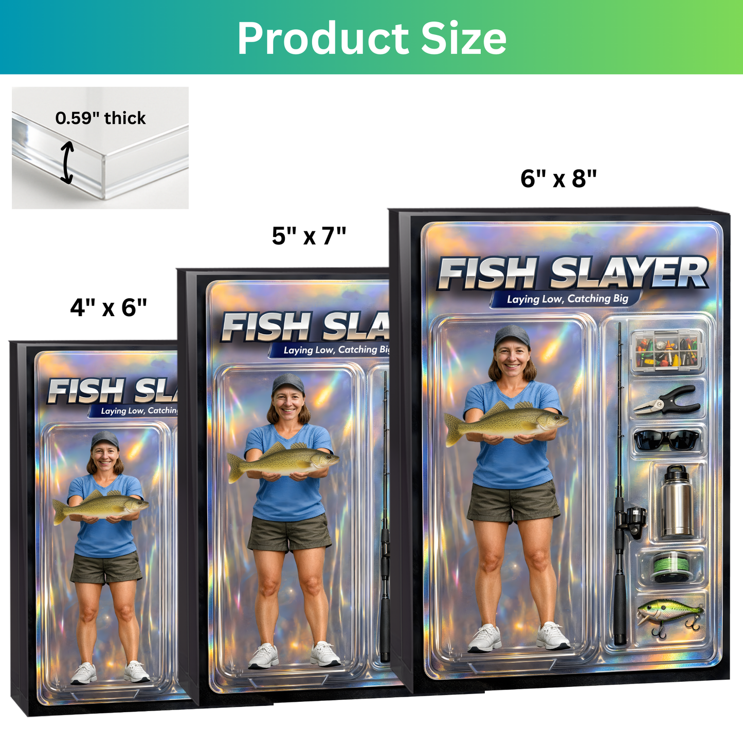 Personalized Fishing Acrylic Plaque 40 - Female