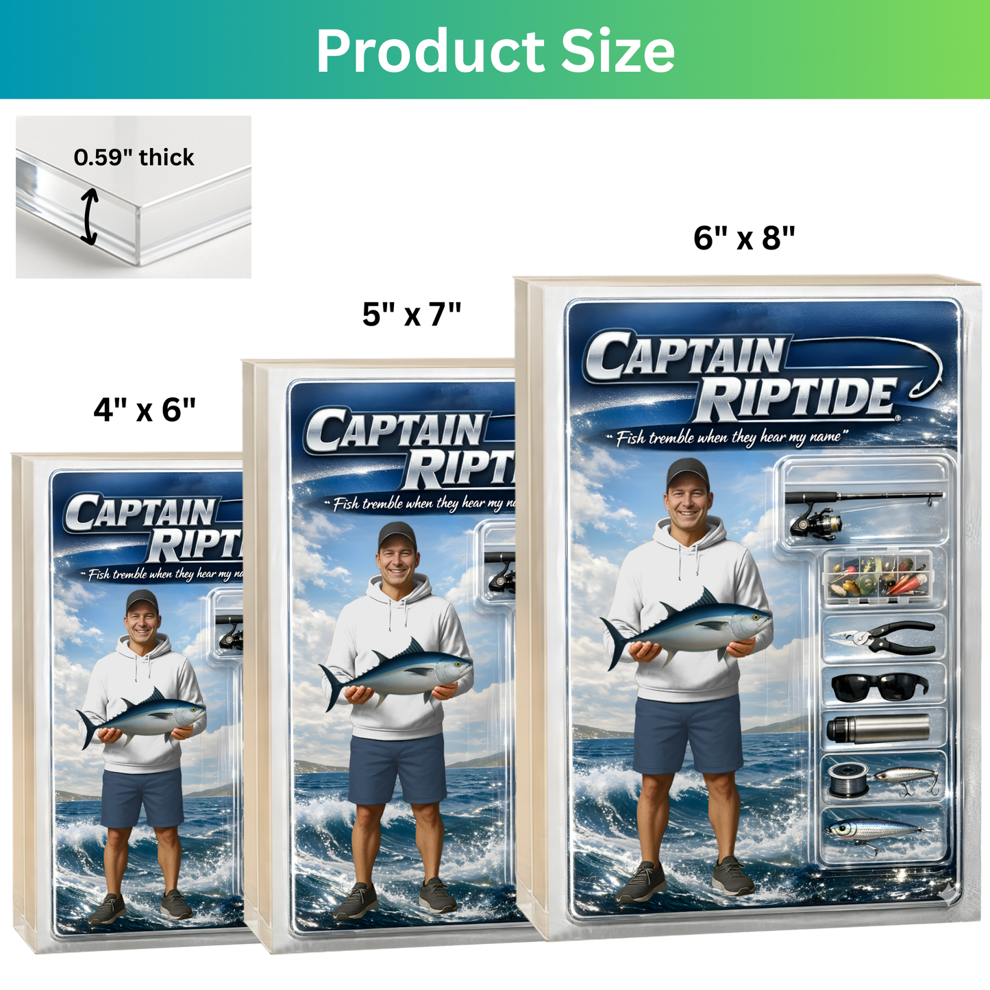 Personalized Saltwater Fishing Acrylic Plaque 36