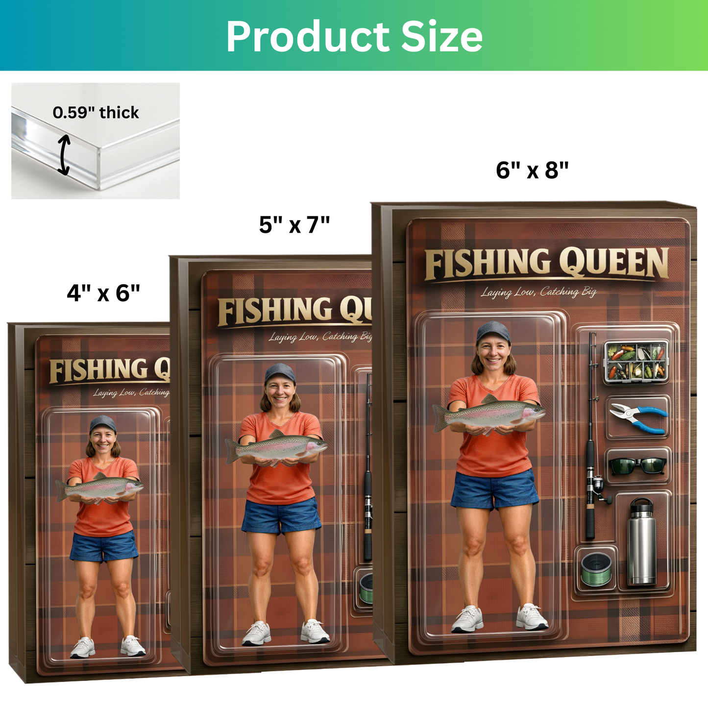 Personalized Fishing Acrylic Plaque 42 - Female