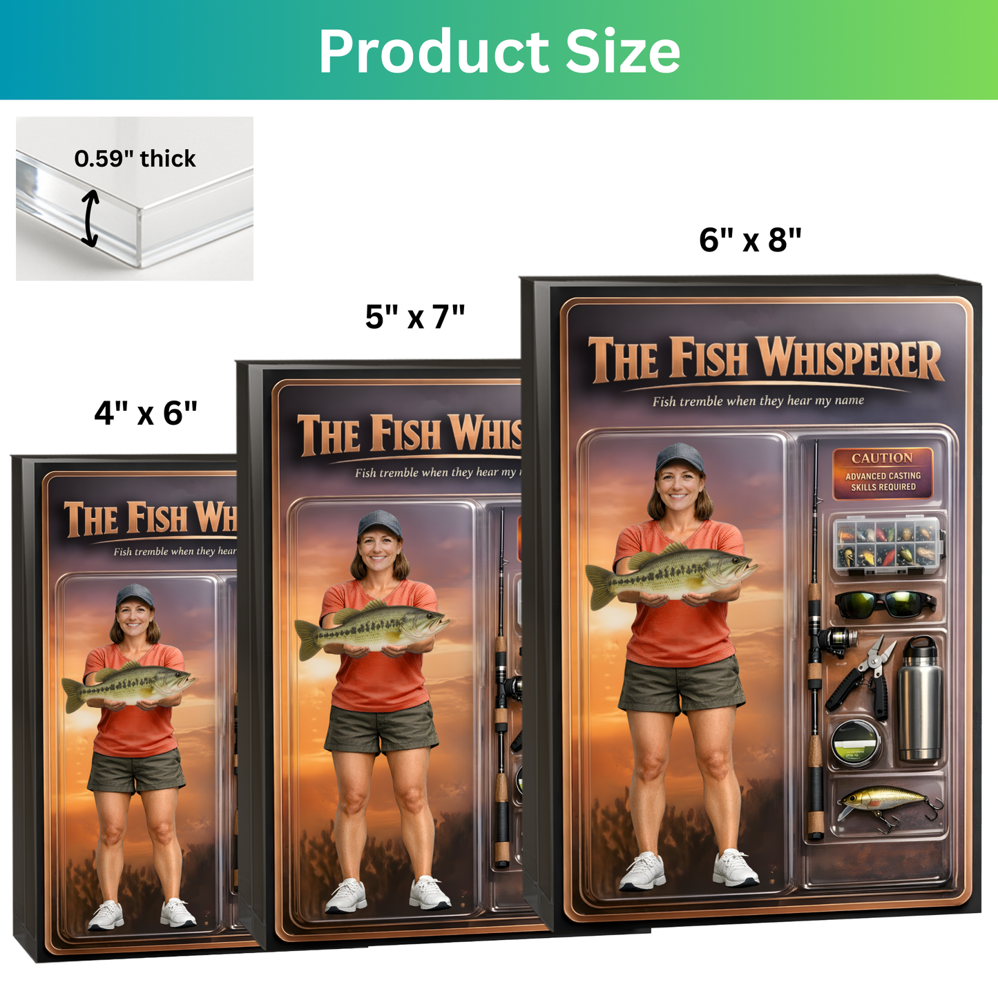 Personalized Fishing Acrylic Plaque 37 - Female