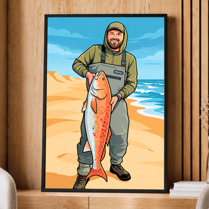 Pop Art Personalized Fishing Poster