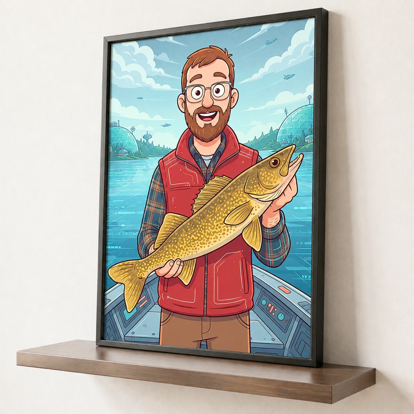 Futurama Character Personalized Fishing Poster